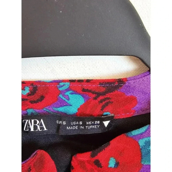 Zara Printed Floral Crop Top Small NWOT - Picture 8 of 9